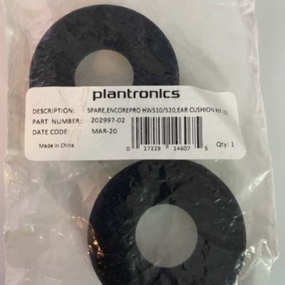 PLANTRONICS Ear Cushion Kit, EncorePro HW510/520, Spare (2 pcs) P/N: 202997-02